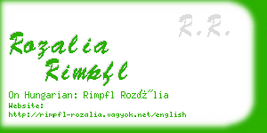 rozalia rimpfl business card